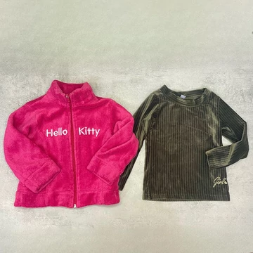 Hello Kitty pink pulóver, khakizöld póló 92 szett