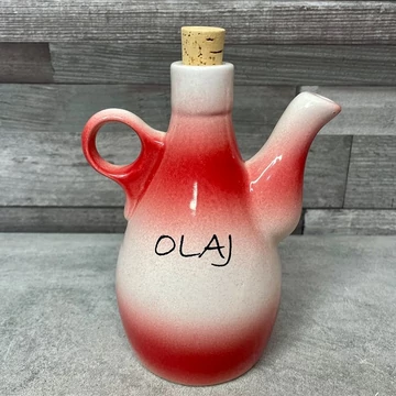 Piros fehér olaj kiöntő kerámia kancsó