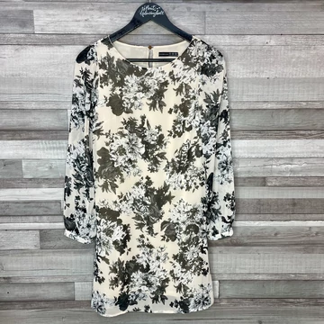 Atmosphere púderszínű fekete mintás női ruha 34