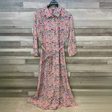 Pieces színes virágmintás hosszú ingruha XL