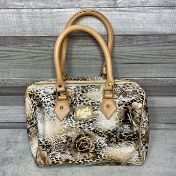 Hermes Paris rózsamintás barna kézitáska