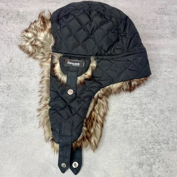 Thinsulate Insulation szőrmés fekete usanka sapka