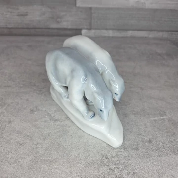 Zsolnay porcelán páros jegesmedve figura