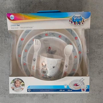 Canpon babies műanyag baba étkészlet 12 hó ÚJ