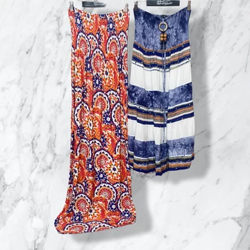 Színes pántnélküli nyári ruha szett M