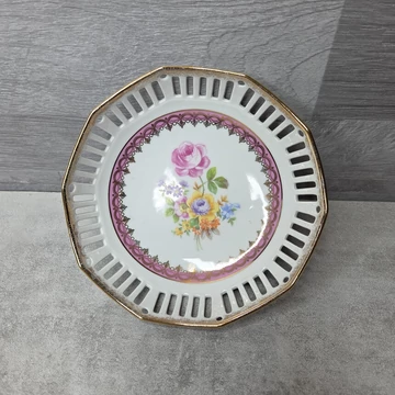 PM Martinroda német porcelán áttört peremű tálka