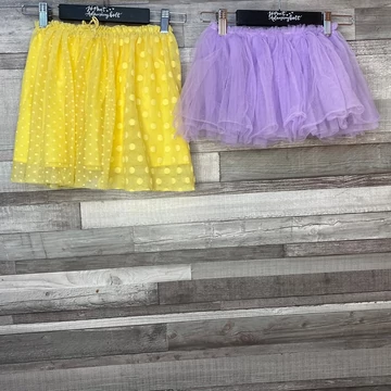 H&amp;M sárga tüllszoknya ajándék lila tütüvel 98-104