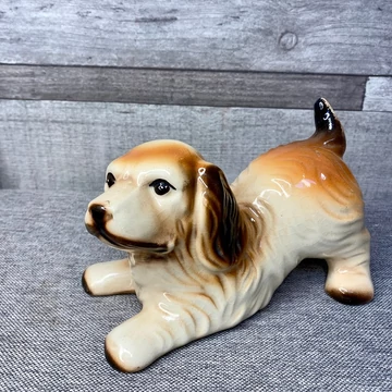 Vintage Porcelán kutya figura