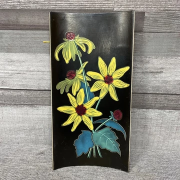 Német virágos kerámia falidísz