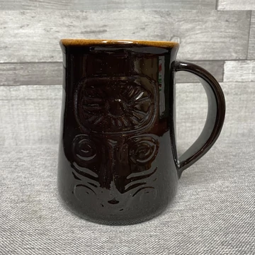 Retro mázas kerámia sörös korsó