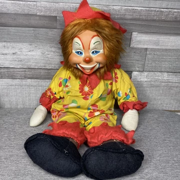 Retro vöröshajú színes bohóc