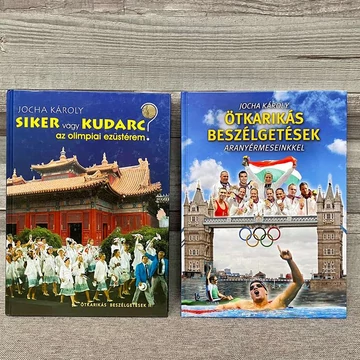 Jocha Károly: Ötkarikás Beszélgetések Aranyérmeseinkkel 1.-2- könyvcsomag