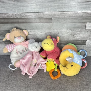 Lányos csörgő, zenélő baba csomag