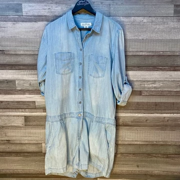 H&amp;M rövidnadrágos farmer overál 44