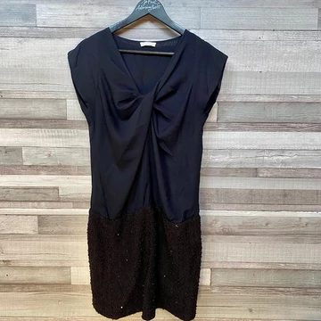 Promod fekete flitteres alkalmi ruha 42