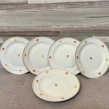Zsolnay Pécs virágmintás porcelán 5 db-s szett