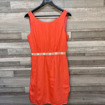 Promod korallszínű extra hátkivágású ruha 44