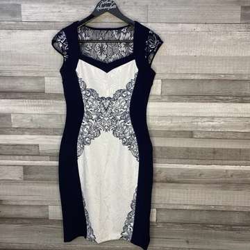 Sötétkék alkalmi ruha 40