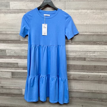 Reserved kék fodros ruha 158