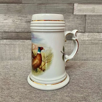 Hollóháza Hungary fácános porcelán korsó