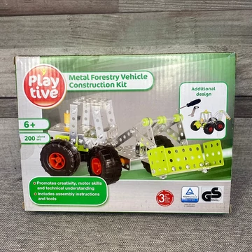 Play tive: Metal Forestry Vehicle Construction Kit; Fém erdészeti jármű készlet