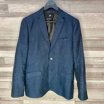 H&amp;M Slimfit sötétkék zakó 48