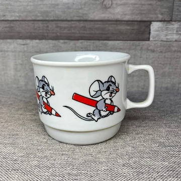 Retro kisegeres porcelán bögre