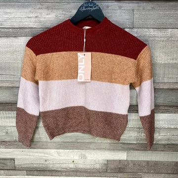 Kids ONLY csíkos pulóver 122/128