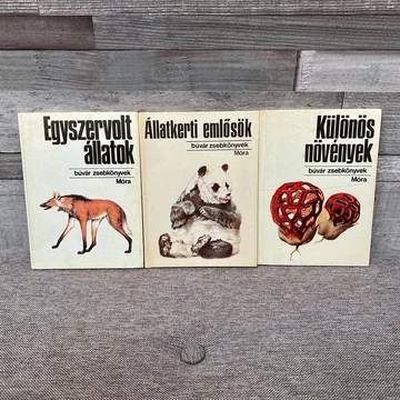 Móra Kiadó: Búvár zsebkönyvek: Különleges növények; Állatkerti emlősök; Egyszervolt állatok könyvcsomag