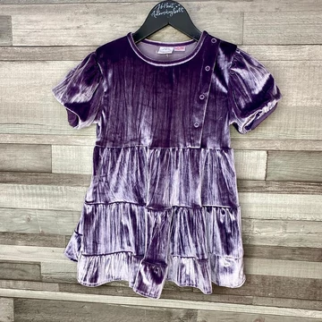 Zara bársonyos kislány rövidujjú ruha 104