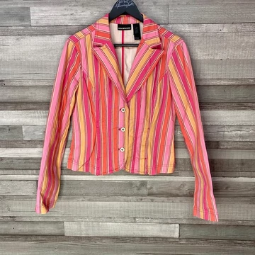 DKNY Jeans csíkos blézer M