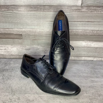 Genius fekete bőr alkalmi férfi cipő 44