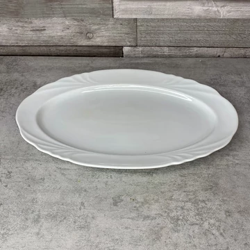 Hollóháza Hungary fehér ovális sültes kínáló tál