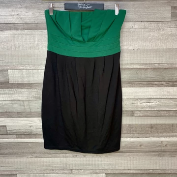 Vila Clothes pánt nélküli zöld-fekete ruha S