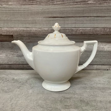 Hutschenreuter aranyozott szélű fehér porcelán teáskanna