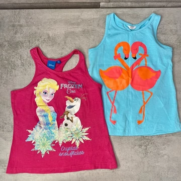 Frozen, flamingó ujjatlan felső szett 110/116