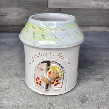 Kastély Óvoda Felcsút, ablakos kerámia mécsestartó