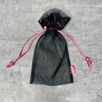 Astor fekete organza tasak