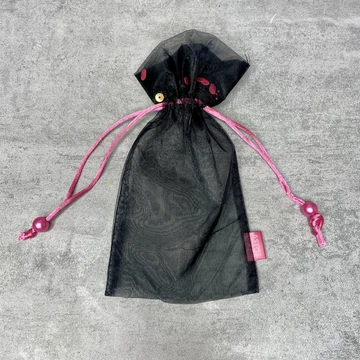Astor fekete organza tasak