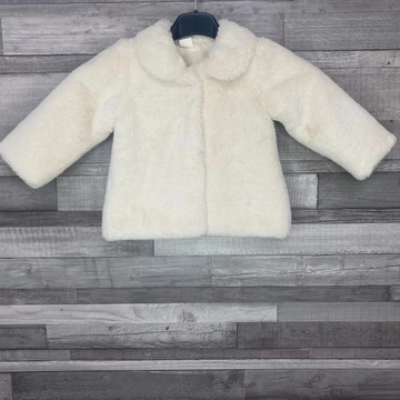 H&amp;amp;M kislány vajszínű műszőrme kabát 80