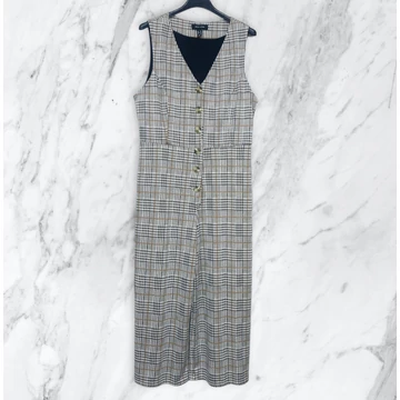 New Look kockás ujjatlan overál 40