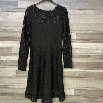 Orsay fekete csipkehatású elegáns ruha 36