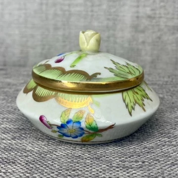 Herend Hungary Viktória mintás bonbonier ékszertartó porcelán