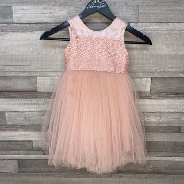 Rózsaszín ékköves kislány alkalmi ruha 3 évesre