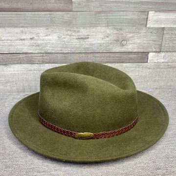 Crushable fine felt hats zöld gyapjúkalap L-XL