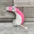 Pink plüss figura kulcstartó