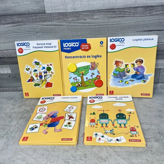 Logico Primo ovis foglalkoztató 5 éves kortól,  5 csomag feladatlap