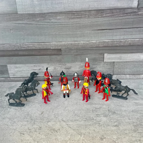 Schenk retro katona figurák lovakkal játék szett