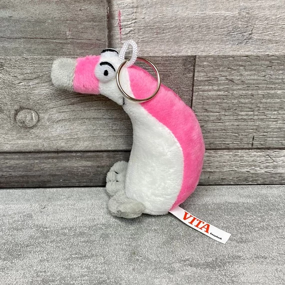 Pink plüss figura kulcstartó