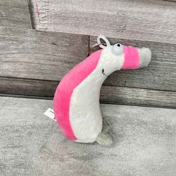 Pink plüss figura kulcstartó